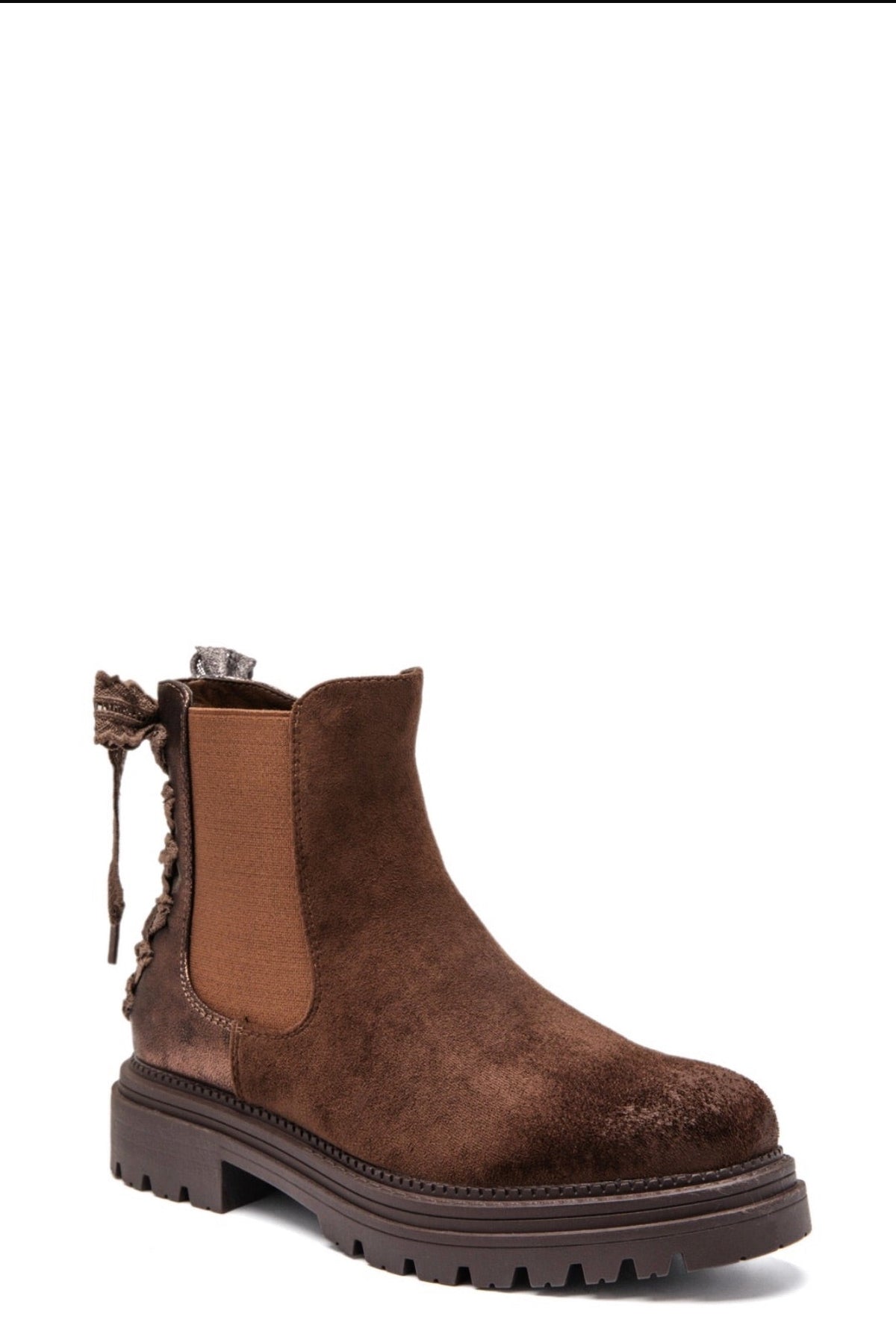 Brown Suede Chelsea Style Boots