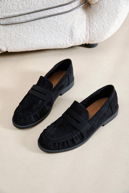 Black Suede Loafers