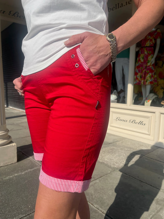 Red Casual Shorts