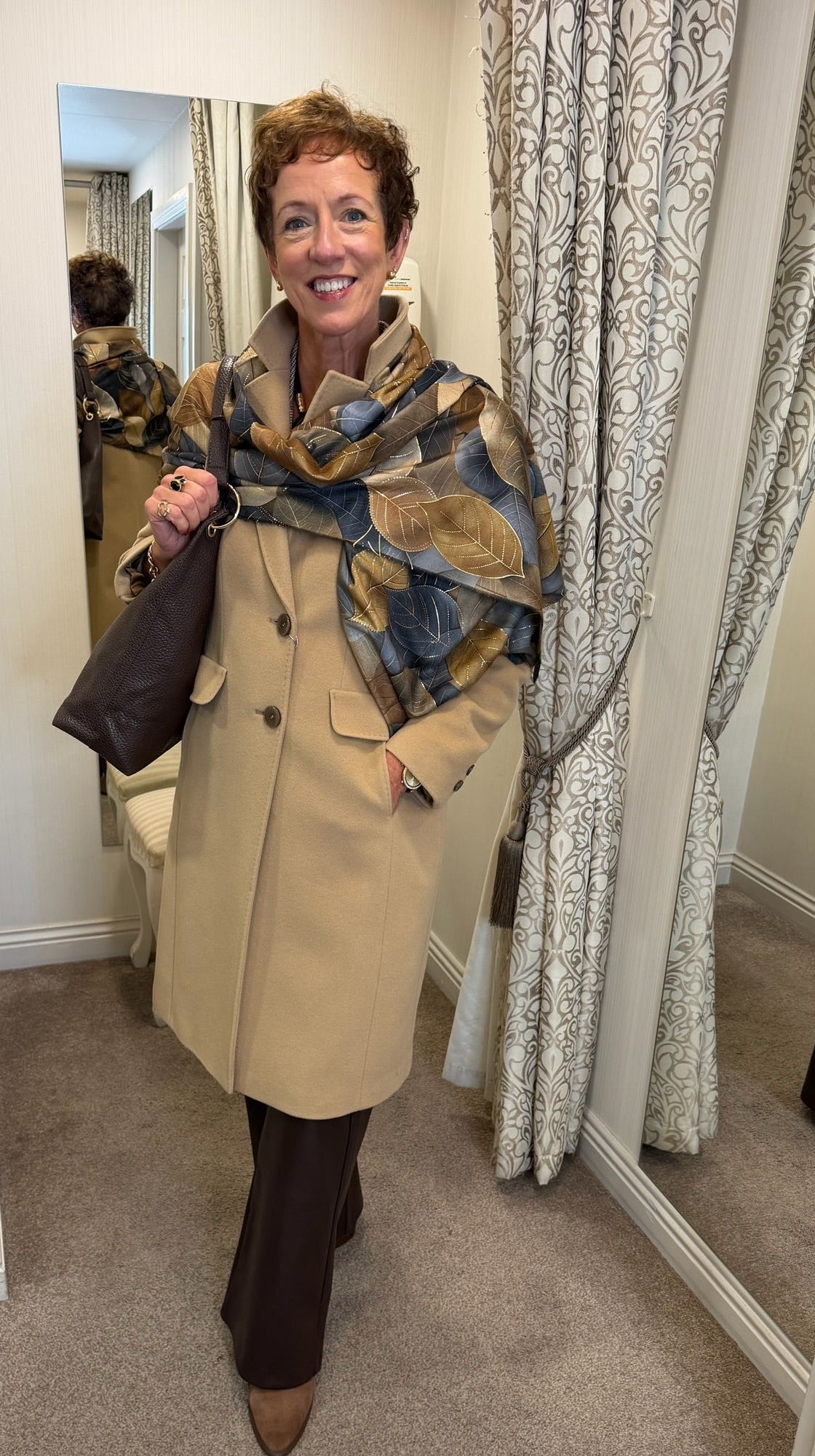 Christina Felix Camel Wool & Cashmere Long Coat