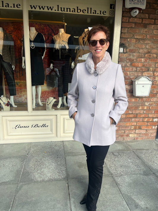 Christina Felix Mushroom Wool Car Coat