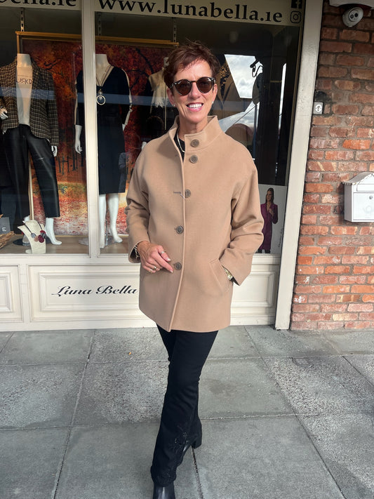 Christina Camel Wool Car Coat