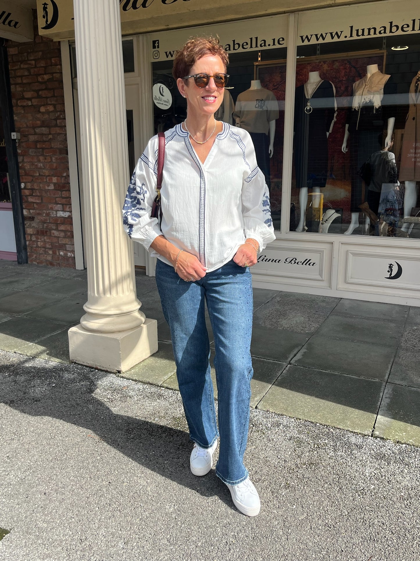 White Vintage Style Blouse