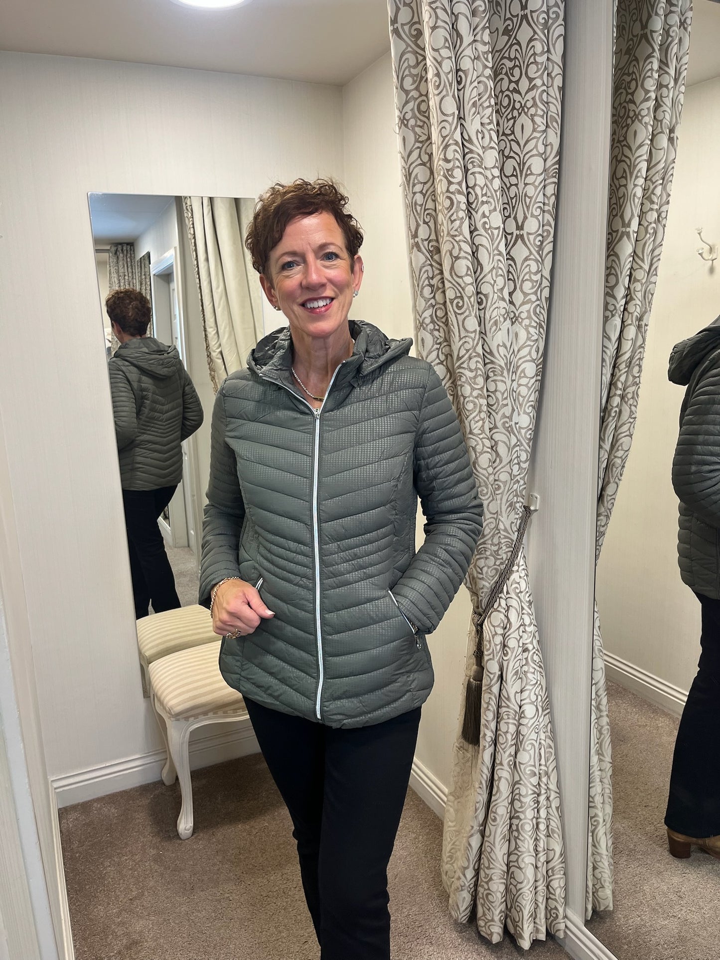 Olive Green Lightweight Padded Jacket