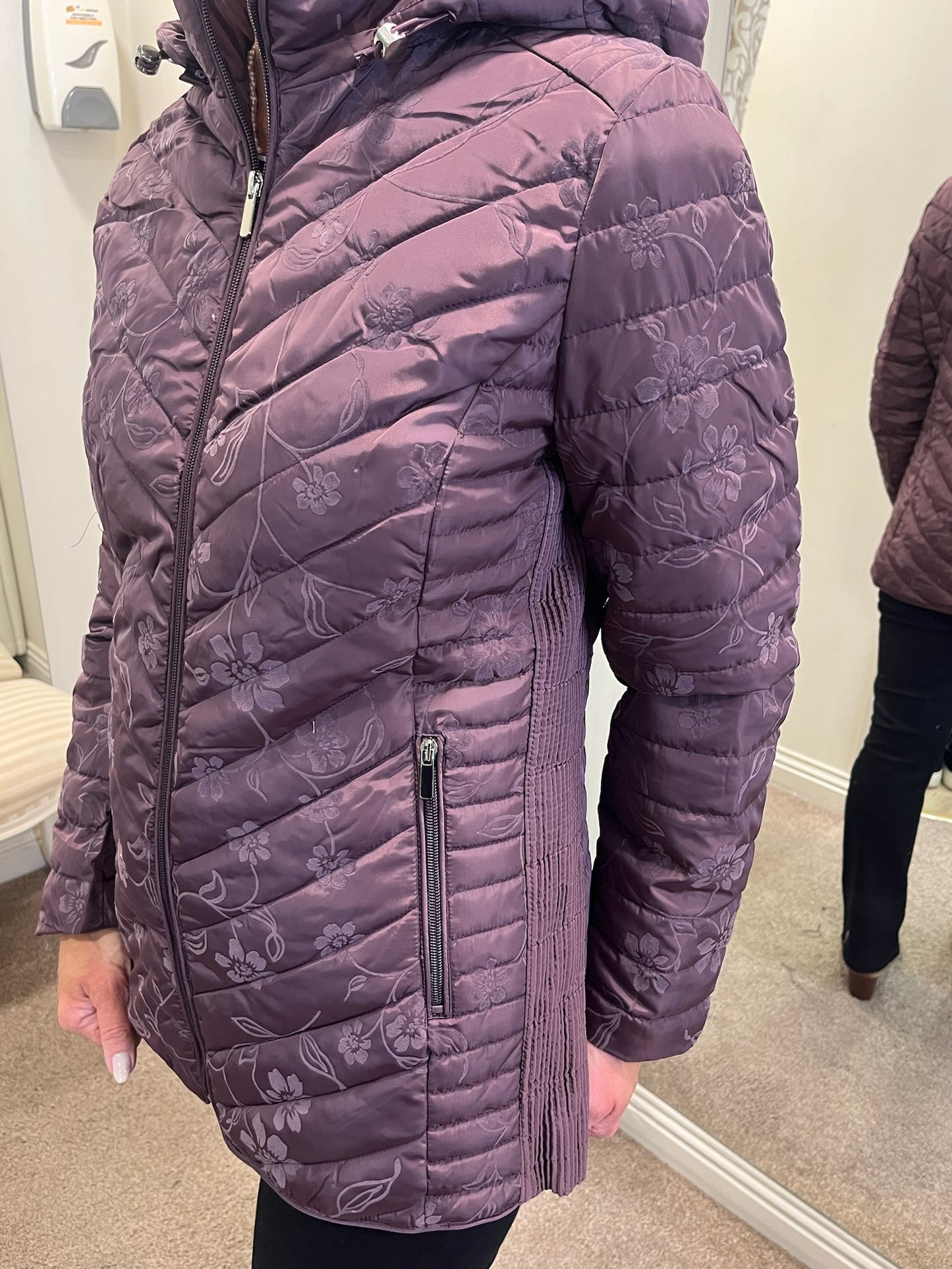 Plum Lightweight Embroidered  Jacket