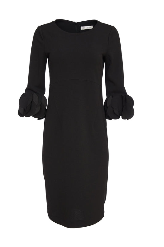 Black Dress Ruffle Sleeve