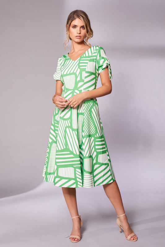 Green Print Dress