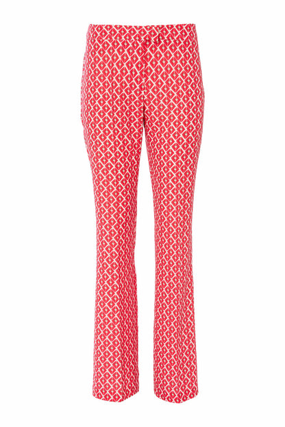 Poppy Red Geometric Print Jacket