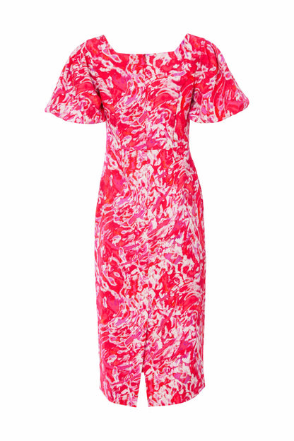 Poppy Red Tie Dye Dress