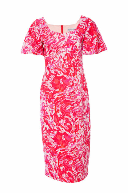 Poppy Red Tie Dye Dress