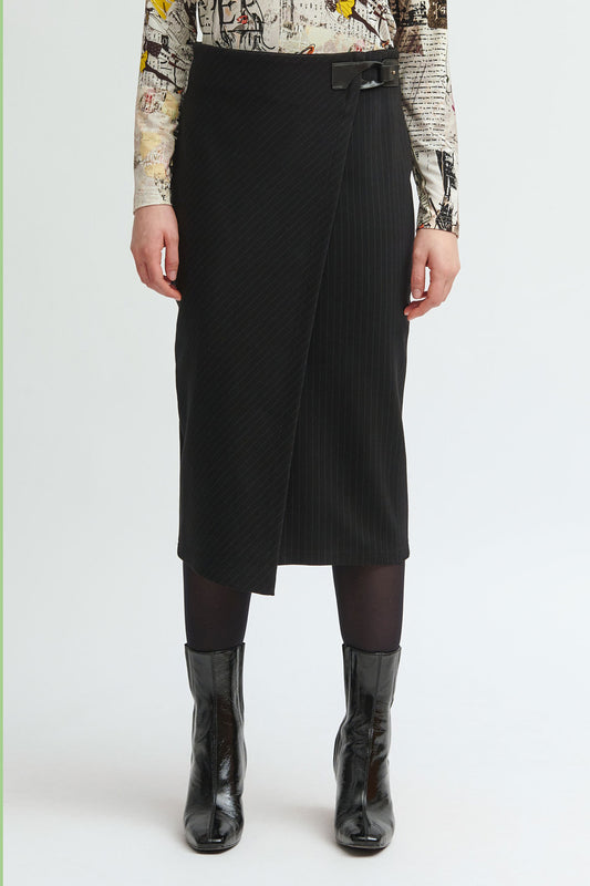 Tinta Kara Black Wrap Skirt