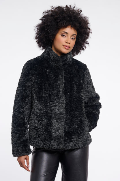 Teal Faux Fur Jacket
