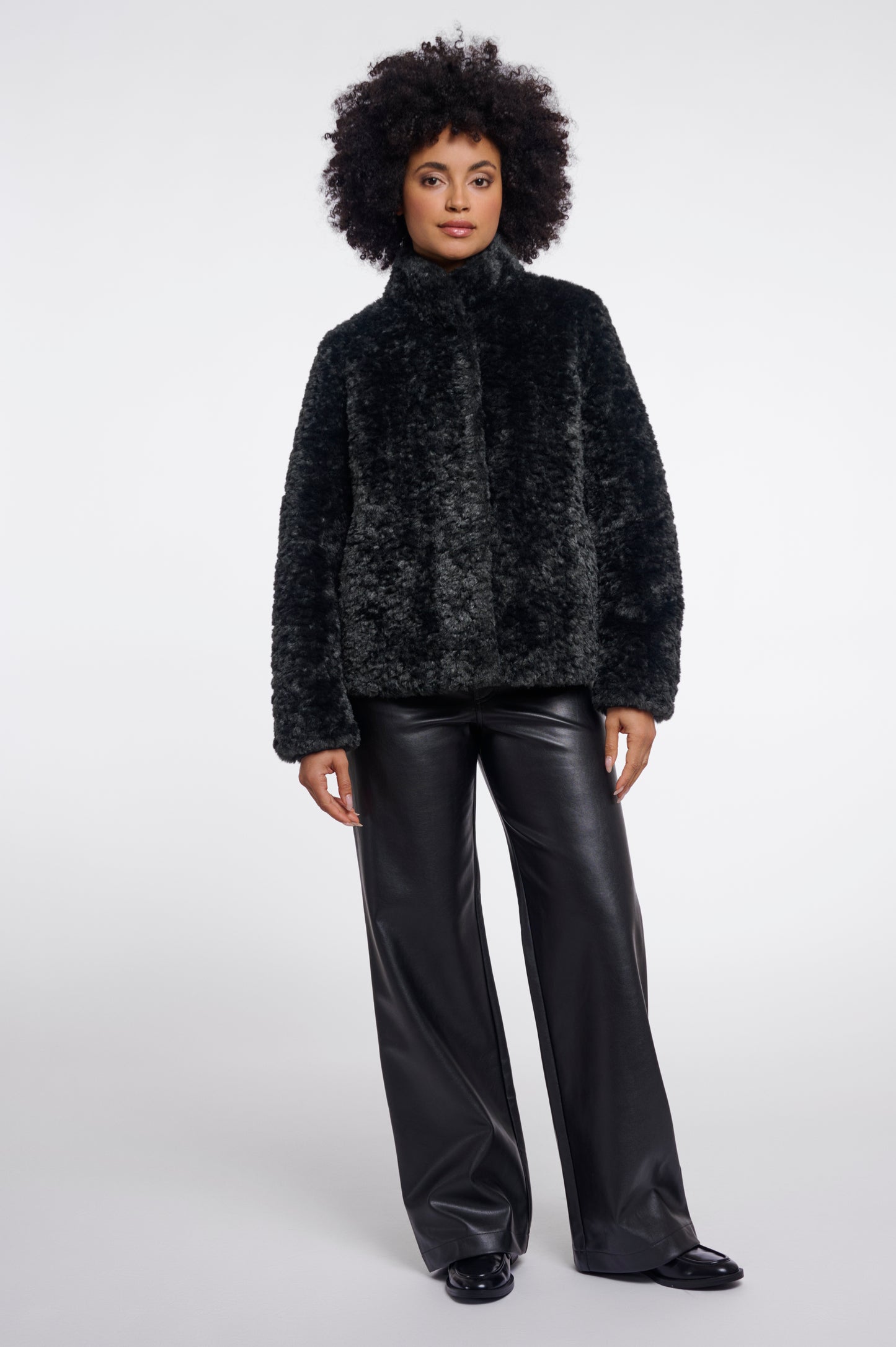 Teal Faux Fur Jacket