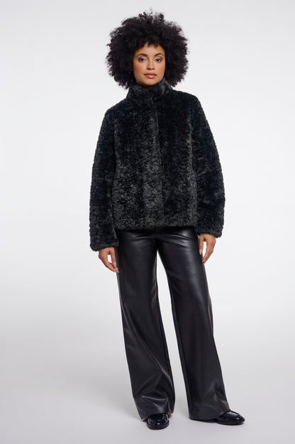 Teal Faux Fur Jacket