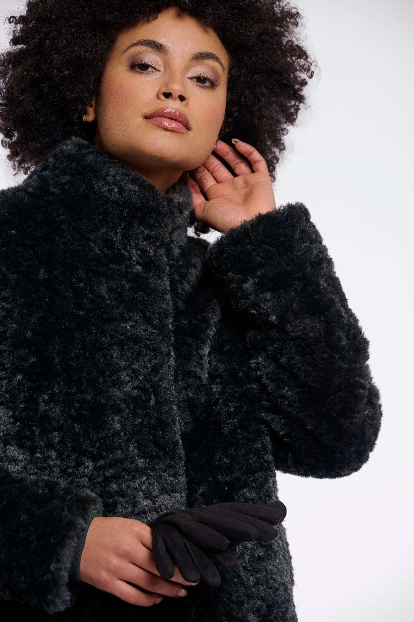 Teal Faux Fur Jacket