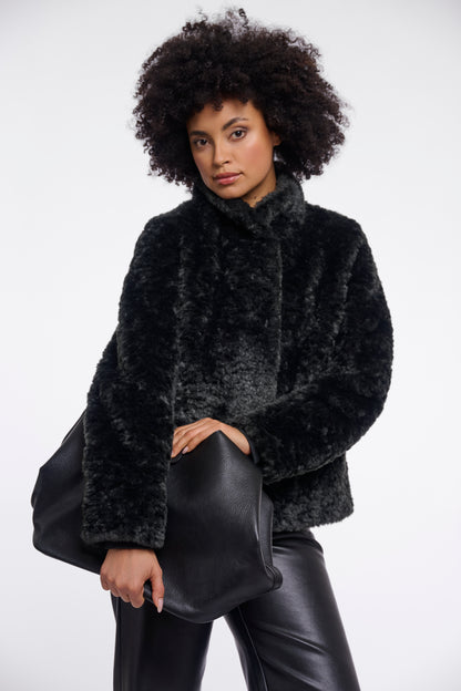 Teal Faux Fur Jacket