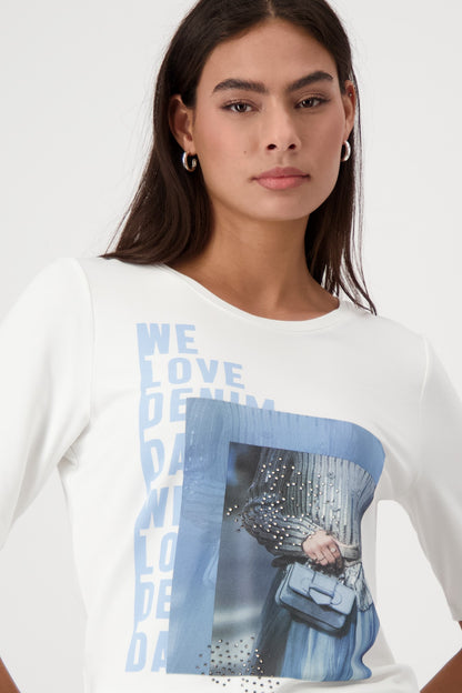 Monari Off-White Photo Print T-shirt