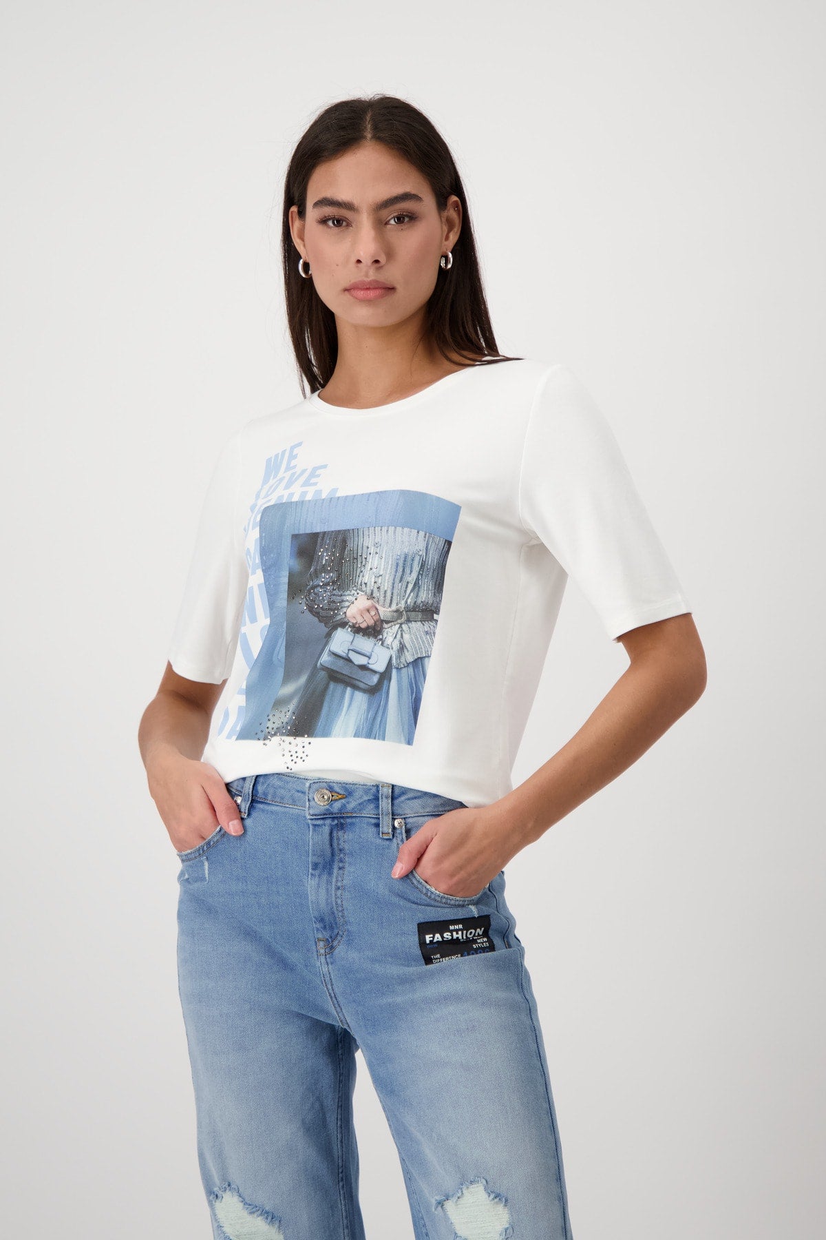 Monari Off-White Photo Print T-shirt