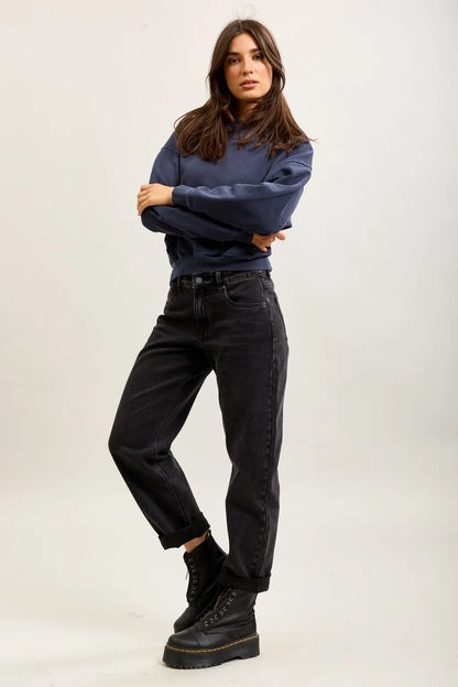 Black Denim Mom Jeans