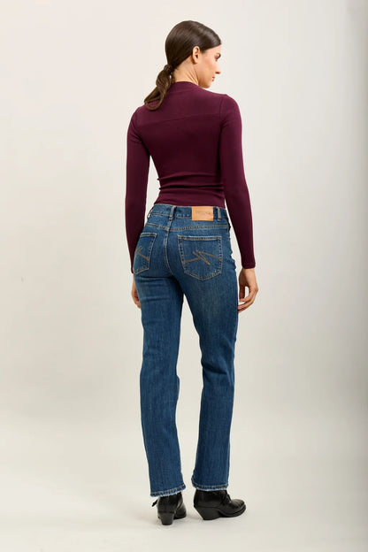 Dark Denim Straight Jeans
