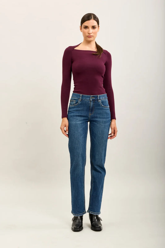 Dark Denim Straight Jeans