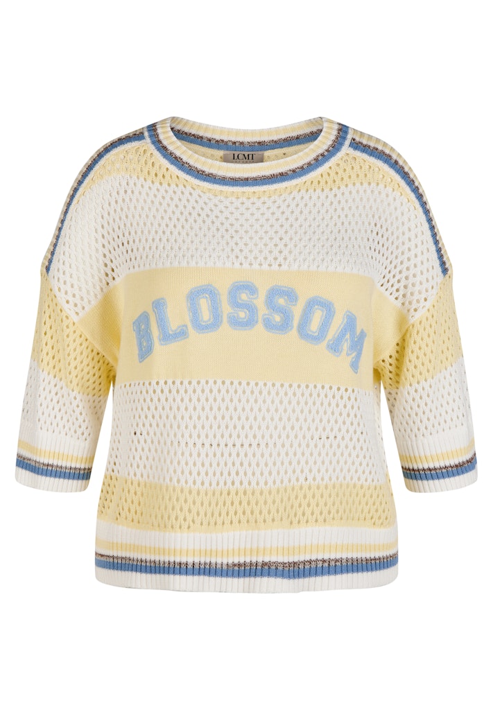 LeComte Striped Crochet Pullover