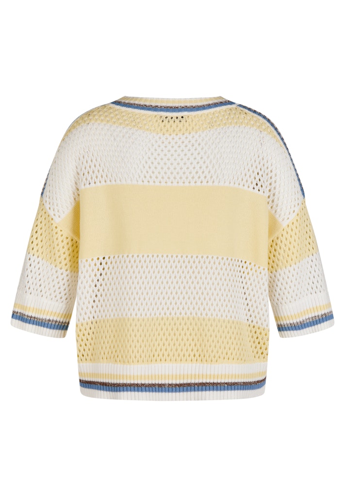 LeComte Striped Crochet Pullover