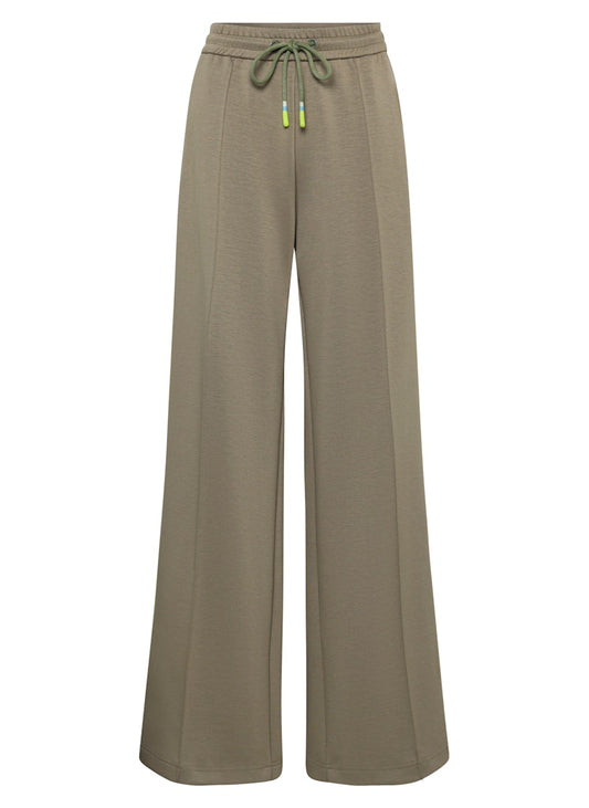 LeComte Casual Agave Green Trousers with Side Stripe
