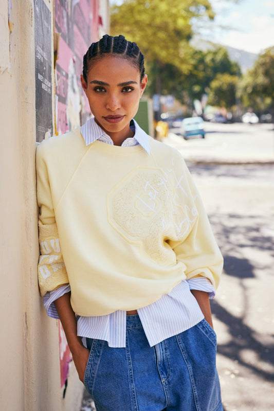 LeComte Lemon Embroidered Sweater