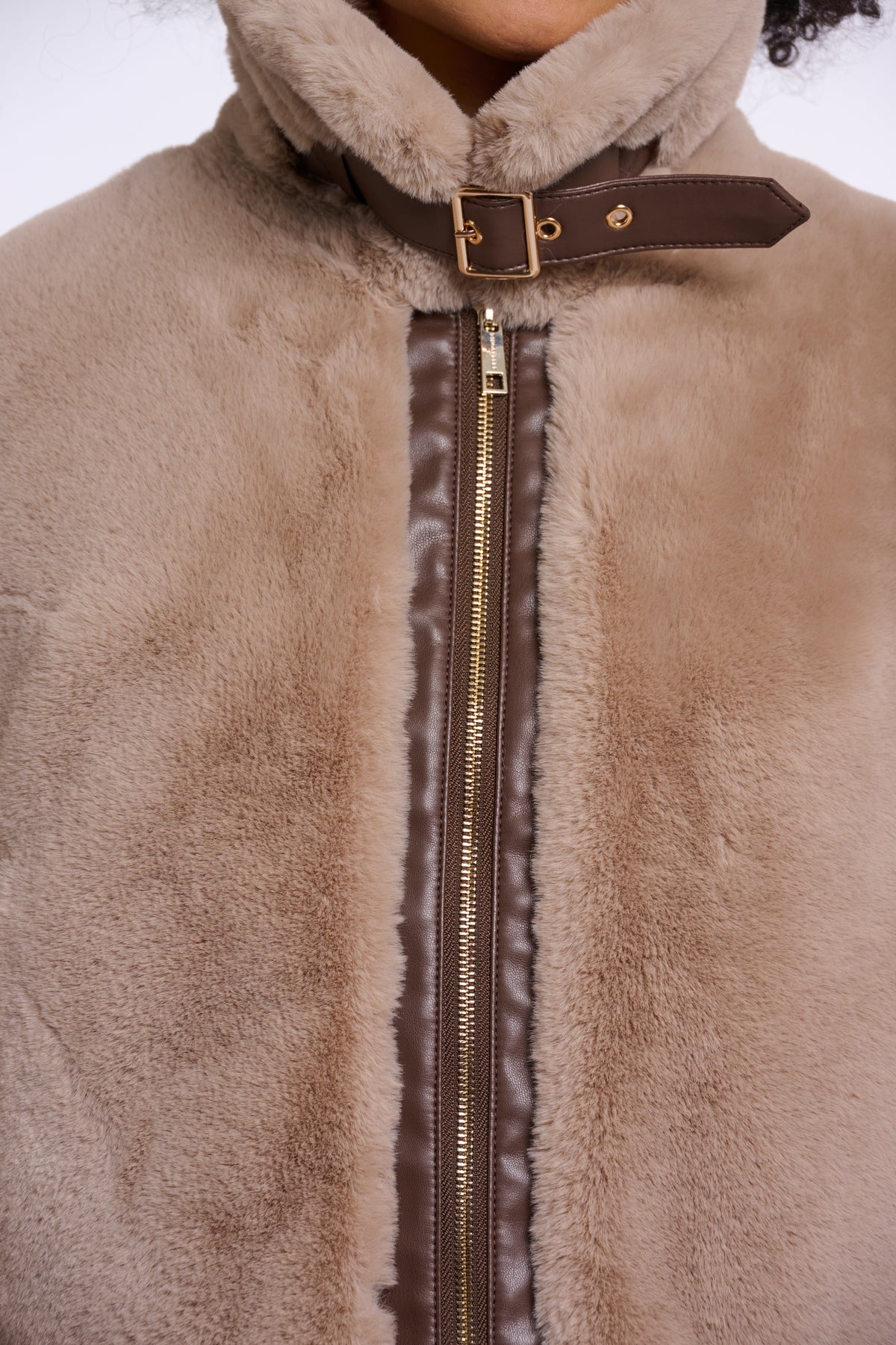 Oat Faux Fur Jacket