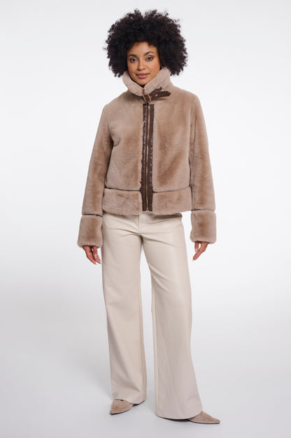 Oat Faux Fur Jacket