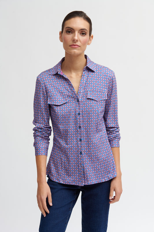 Laureta Blue Print Shirt