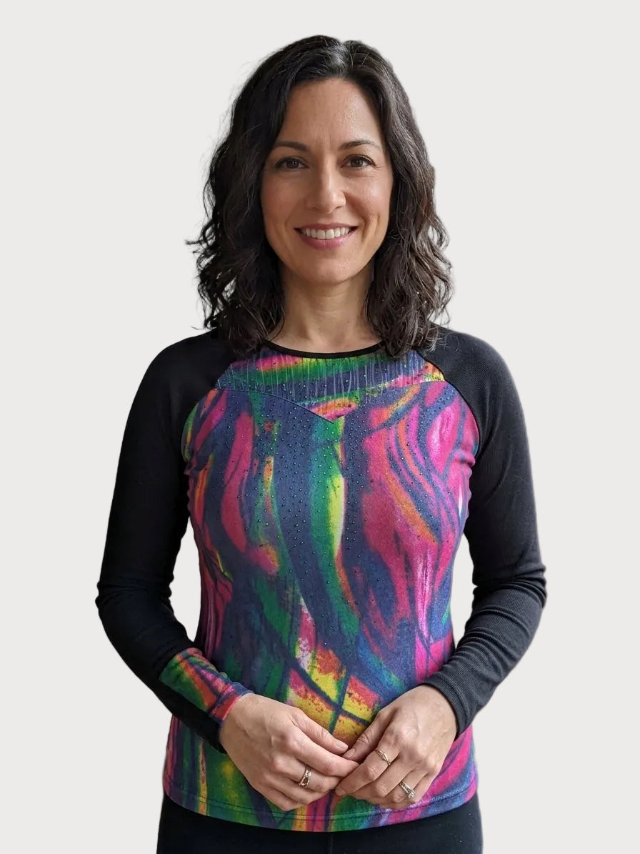 Libra Abstract Print Top