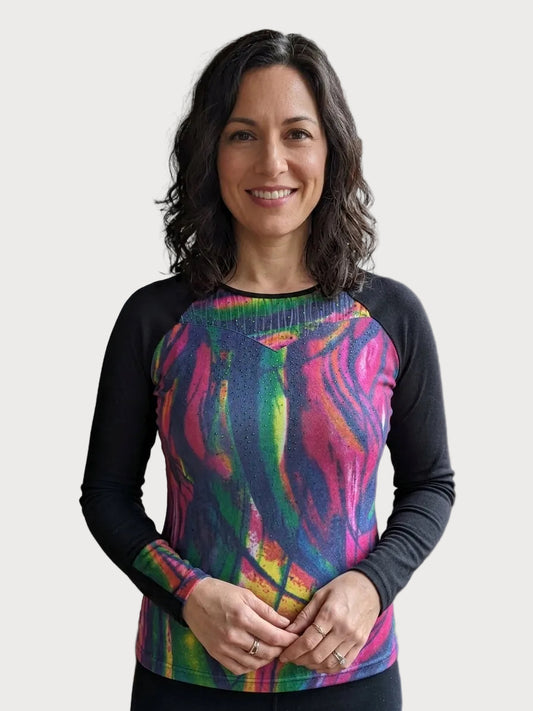 Libra Abstract Print Top