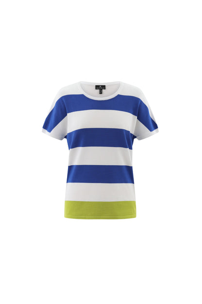 Marble Cobalt Blue Striped Top