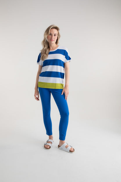 Marble Cobalt Blue Striped Top