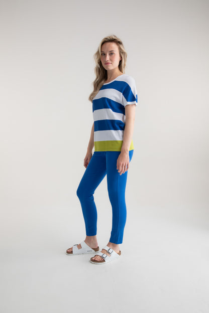 Marble Cobalt Blue Striped Top