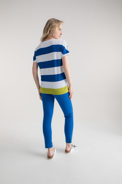 Marble Cobalt Blue Striped Top