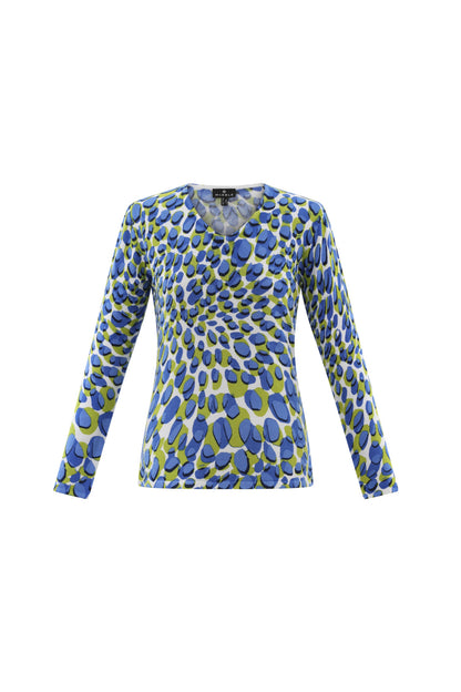 Marble Cobalt Blue Print Top
