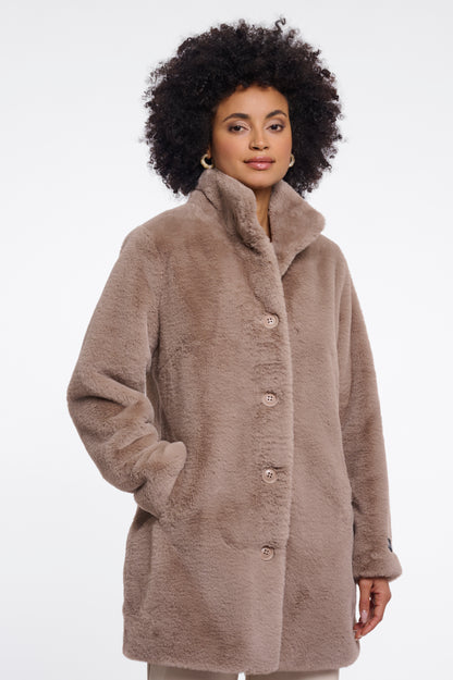 Mocha Faux Fur Coat