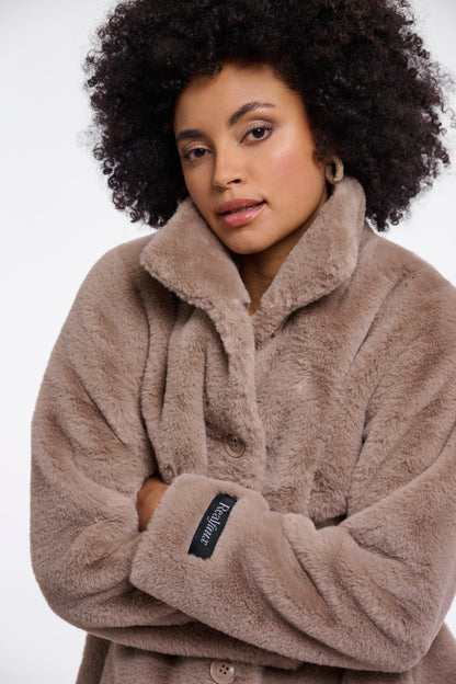 Mocha Faux Fur Coat