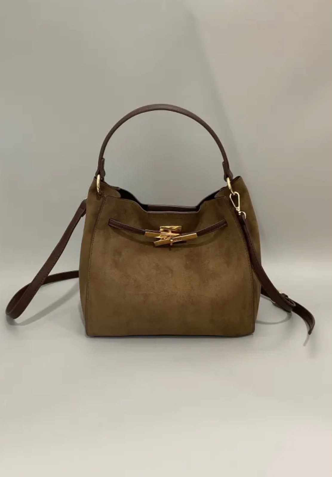 Taupe Suede Bag