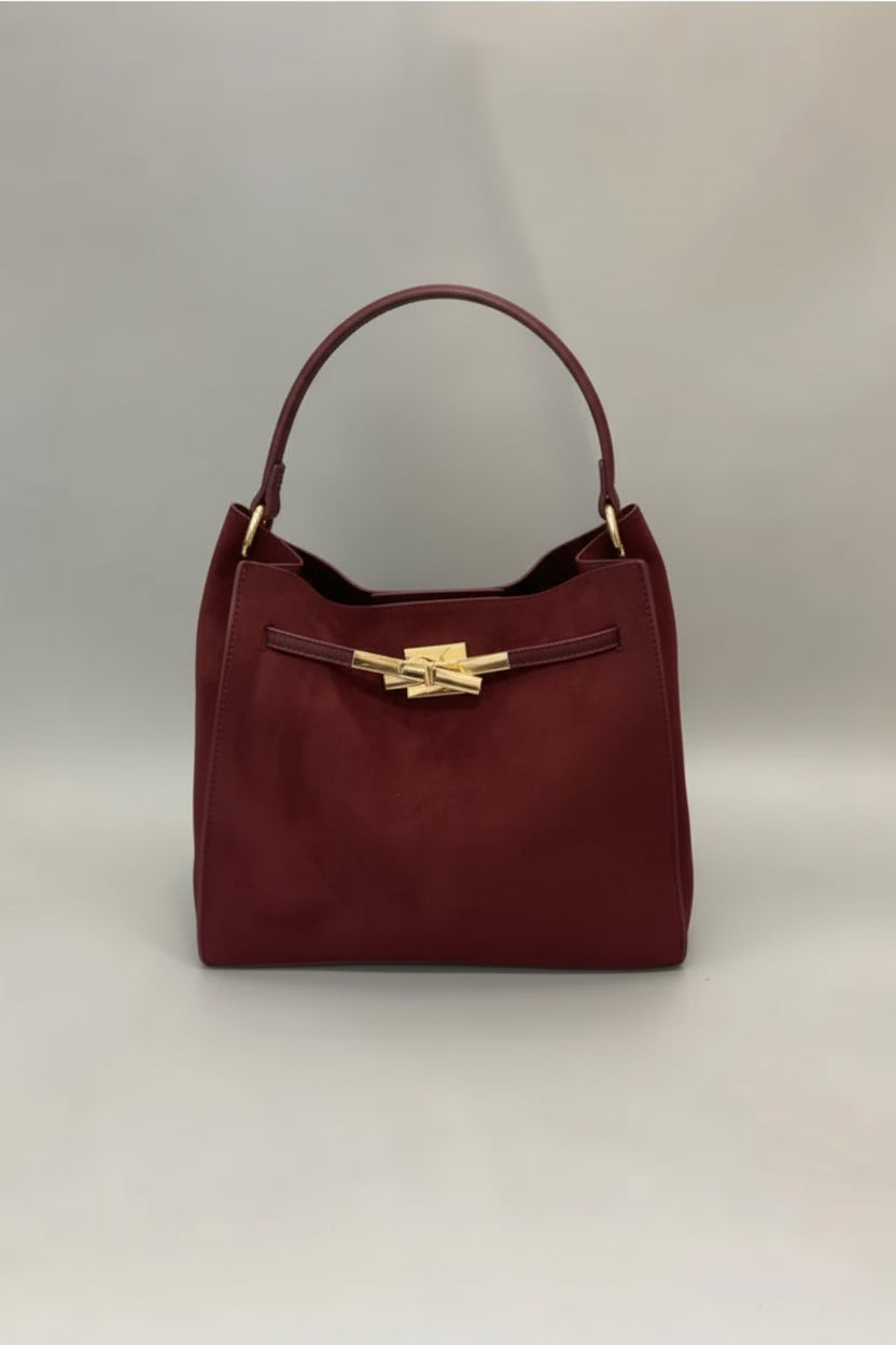 Burgundy Suede Bag