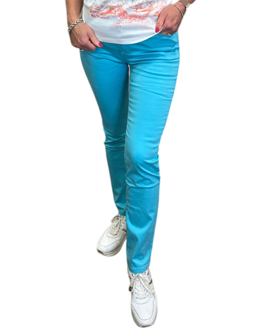 Turquoise Cotton Trousers