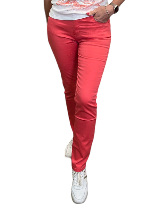 Coral Cotton Trousers