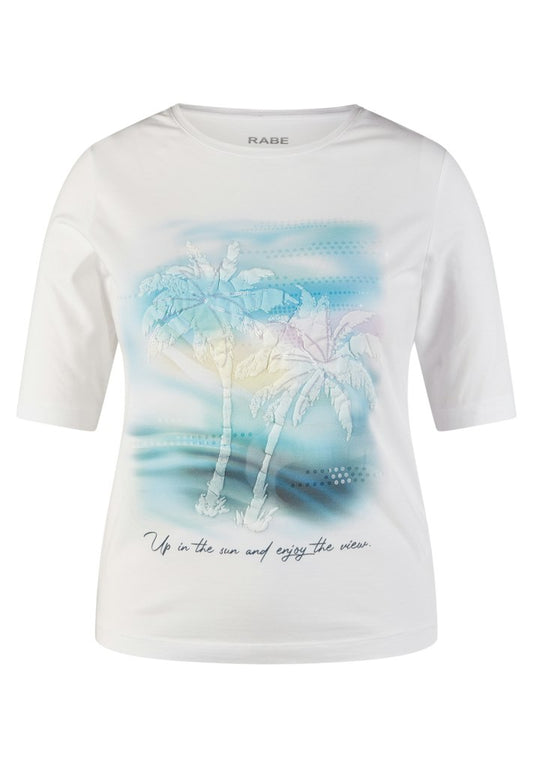 Rabe White Palm Trees T-shirt