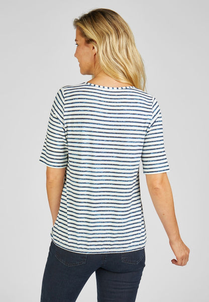 Rabe Striped Top with Graphic Print