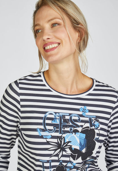 Rabe Navy Striped Top