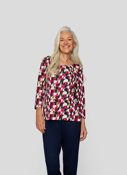 Rabe Ruby Geometric Print Top