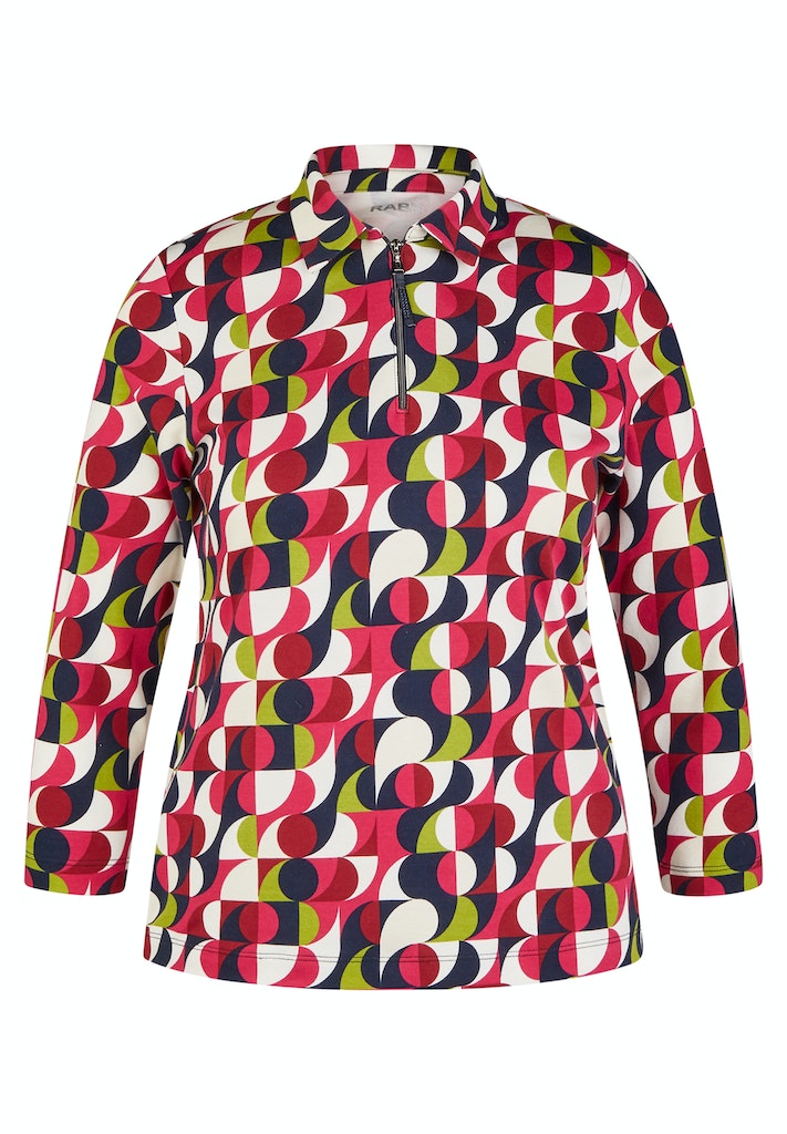 Rabe Geometric Print Polo Shirt